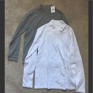 2 for 1 Jcrew Crewcuts mock neck tee, size 10/12